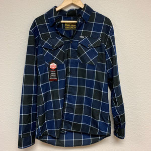 DIXXON Flannel - Button - Blue/Black/White
